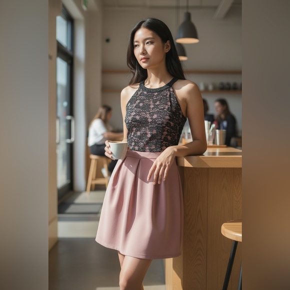 Sweet Storm Dresses & Skirts - SWEET STORM Lace Halter Top Dress
